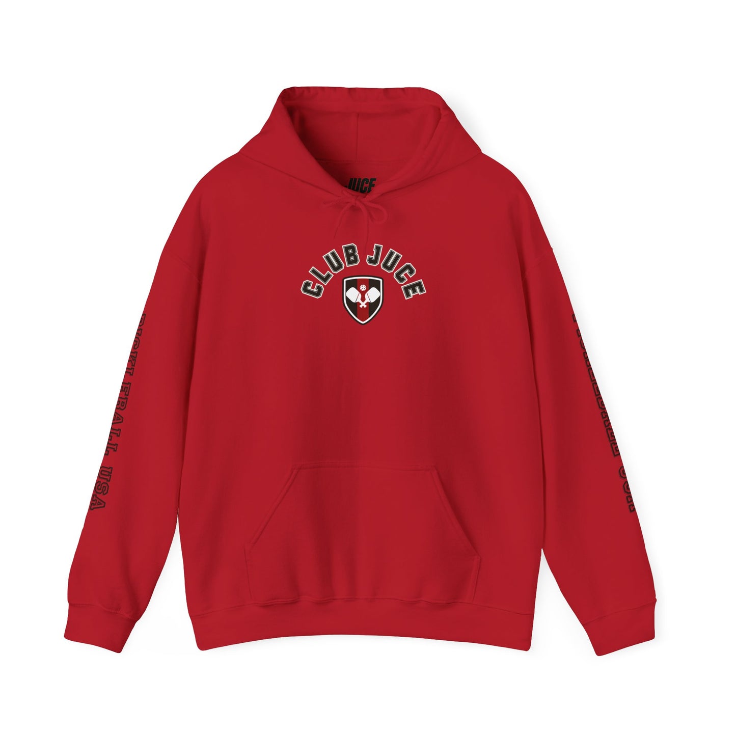 PICKLEBALL CLUB USA EMBLEN Unisex heavy duty hoodie with varsity letter sleeves